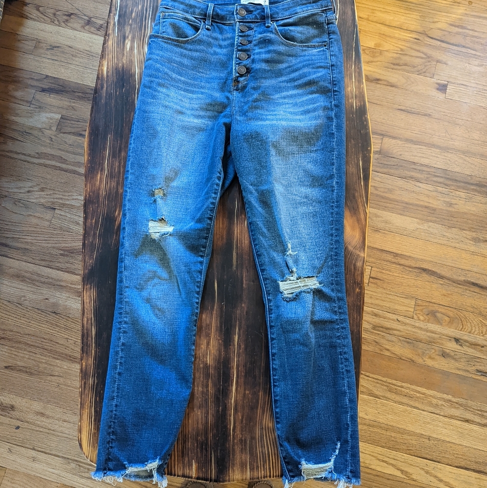 Abercrombie high rise curve love skinny